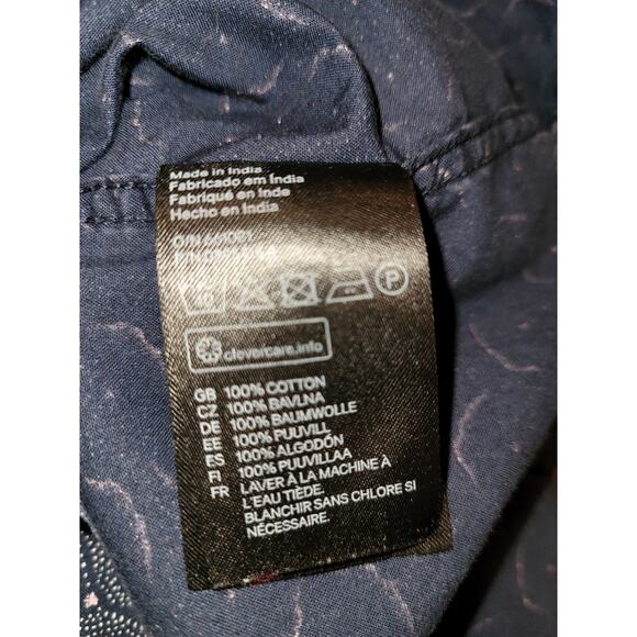 Label of Graded Goods H&M Men's Button Down Floral Shirt Sz L - Picture 5 of 5